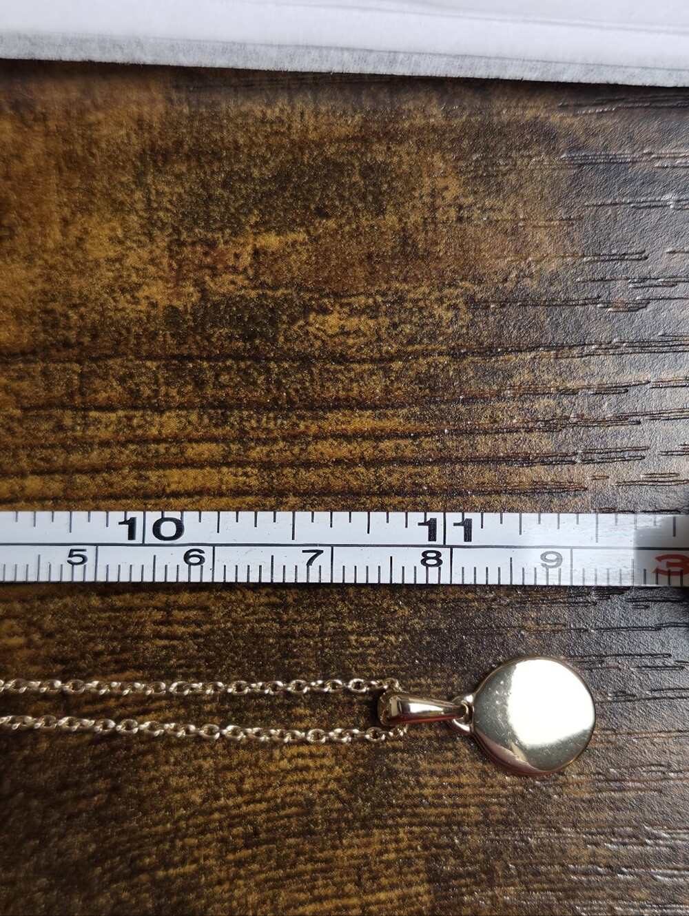 Gold Plated Round Charm Pendant Necklace Monogramable Pendant Necklace - Picture 11 of 15